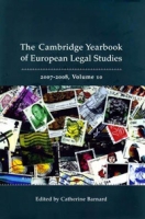 Cambridge Yearbook of European Legal Studies, Vol 10, 2007-2008 артикул 9935d.